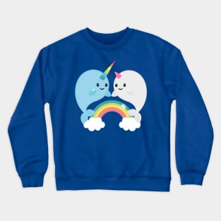 Rainbow Narwhals Crewneck Sweatshirt